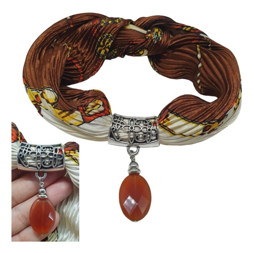 Elegante Pasapañuelo Con Piedras Naturales