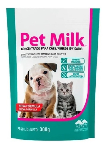 Pet Milk Concentrado Para Cães Gatos 300g - Vetnil