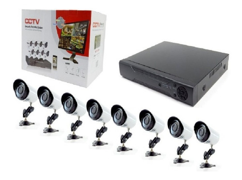 Kit Video Vigilancia Cctv Seguridad Dvr Y 8 Cámaras -tv