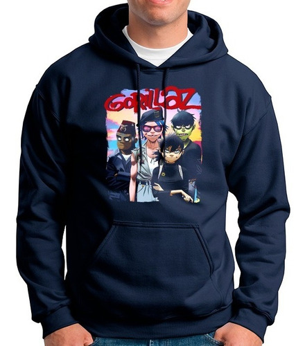 Buzo Hoddie Capota Cerrado Gorillaz 