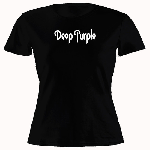 Remera De Mujer De Algodón Estampada Deep Purple Rock