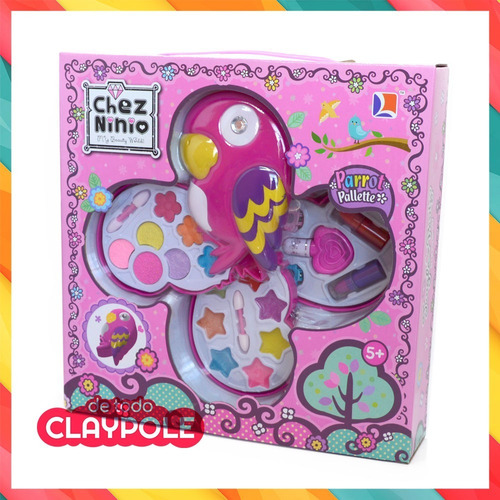 Set De Maquillaje Infantil Pinturitas Belleza Caja Pajarito