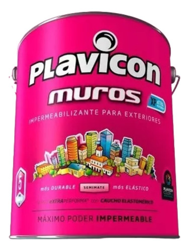 Plavicon Muros Y Frentes Impermeabilizante X 25 Kg