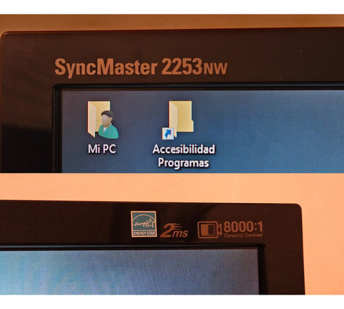 Monitor 22 Samsung Syncmaster 2253nw. Excelente. Negro (Usado)
