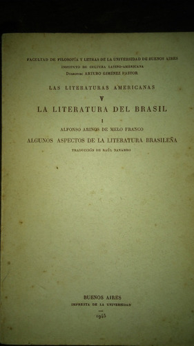 Literatura Del Brasil / Arturo Giménez