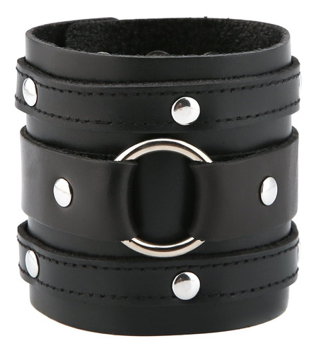 Hzman Brazalete Ancho Wrap Pulsera Gótica Punk Rock Biker Pu