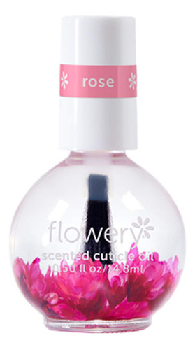 Flowery Aceite De Cutcula Perfumado A Rosa, 0.5 Onzas, 1 Paq