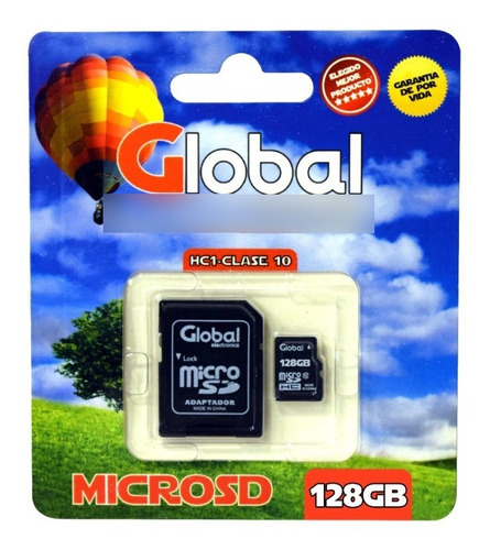 Imagen 1 de 10 de Microsd Global 128 Gb Con Adaptador Sd Clase 10 Hfc1