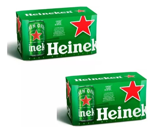 Kit Heineken Com 16 Latas De 269ml Cerveja Pack