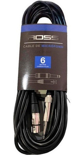 Imagen 1 de 1 de Ross Cable Xlr - Plug De 6 Metros Para Micrófono