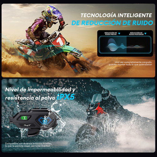 Intercomunicador Audifono Cámara Bluetooth Para Casco