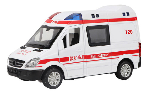 Juguetes Para Niños Modelo De Ambulancia Modelo 1:36 Con Luz