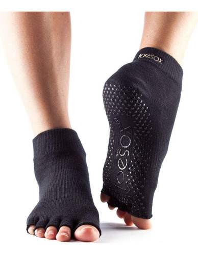 Toesox Grip Pilates Barre Socks - Tobillo Antideslizante Med