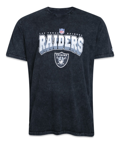 Camiseta New Era Slim Las Vegas Raiders Core Preta