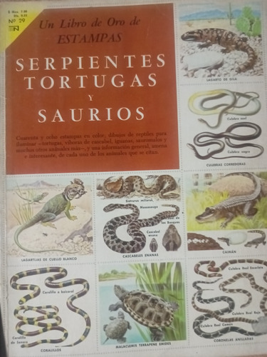 Libro De Oro De Estampas #29 Serpientes Tortugas Y Saurios