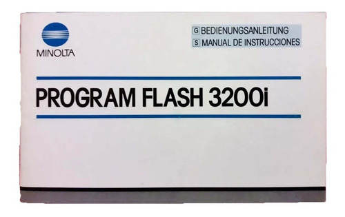 Librito Manual Flash Minolta 3200i Original Impr. En Español