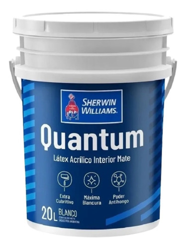 Pintura Latex Interior Antihongo Quantum Sherwin 20 Litros