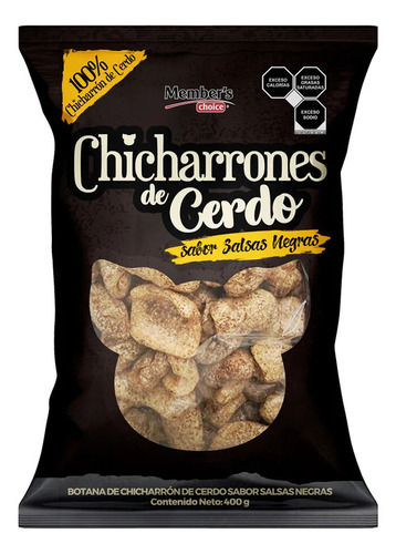 Chicharrón De Cerdo Salsas Negras Member's Choice 400 G