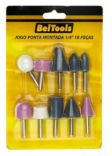 Jogo De Pontas Montadas 1/4 10 Peças Beltools