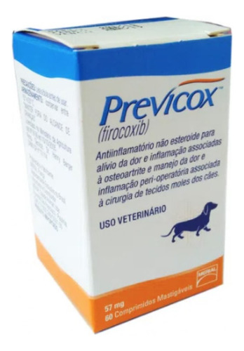 Previcox 57mg - Firocoxib 57mg -  60 Comprimidos - Pyg