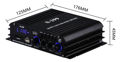 Amplificador De Potencia Estéreo De Audio S-299 4.1 Amplific