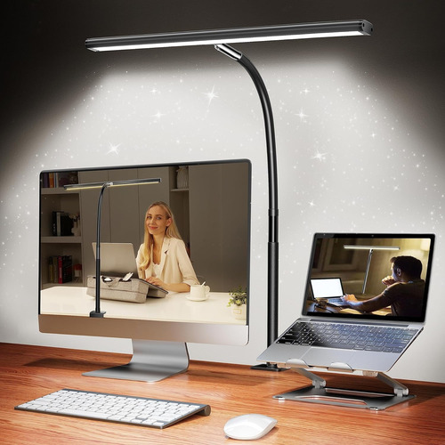 Lampara De Escritorio Led Flexible Con Luz Calida Y Fria 