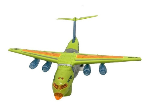 Avion Militar A Piila Con Luz Y Sonido 34 Cm Art 811a