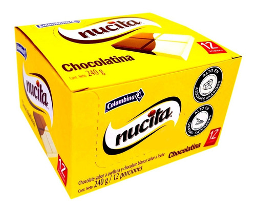 Nucita Chocolatina Barra X 12 U