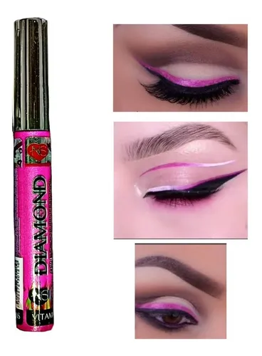 comprar Delineadores De Colores Efecto Metálico Diamond Varios Tonos Color Rosa