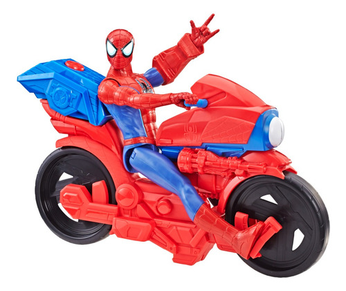 Spiderman Con Moto Hiperveloz Ciclo Titan Hero Power Fx
