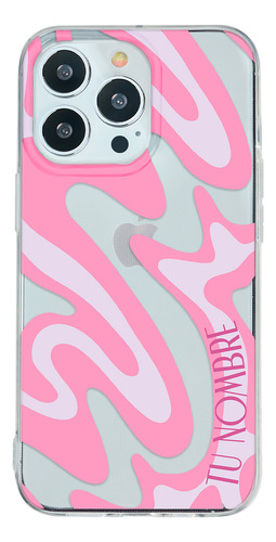 Funda Para iPhone Para Mujer Curvas Rosa Con Tu Nombre