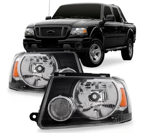 Par Farol Ford Ranger 2005 2006 2007 2008 2009 Mascara Negra