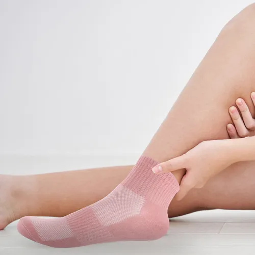 6 Pares De Calcetines De Algodón Para Mujer, De Malla, Trans