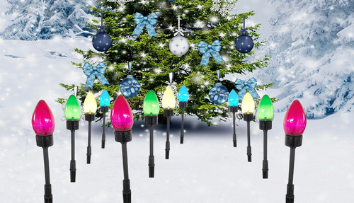 Luces Navideñas, Rotulador Navideño For Exteriores, Estaca,