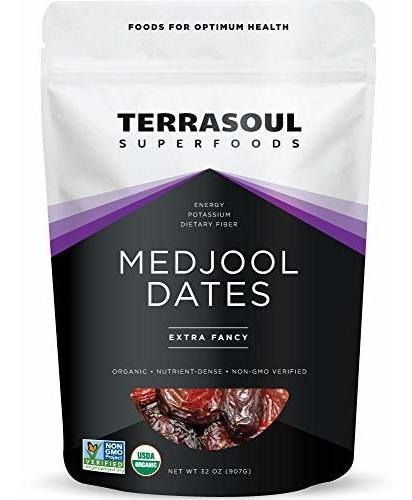 Terrasoul Súper Alimentos Orgánicos Medjool Fechas, 2 Lbs - 