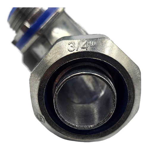 20 Pzs Conector Curvo P/ Tubo Liquidtight Aluminio 3/4 PuLG