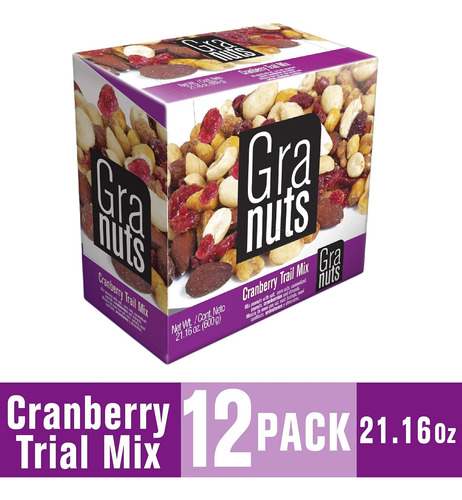 Mezcla De Frutos Secos Y Arándanos Snack 4 Paquetes 50 G