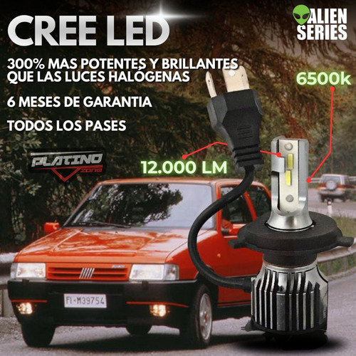 Imagen 6 de 6 de Cree Led H4 12 Mil Lúmenes 50w Color 6k Auto Tuning Luz