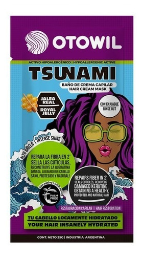 Imagen 5 de 10 de Baño De Crema Tsunami Hidratante C/ Jalea Real Caja X24uni