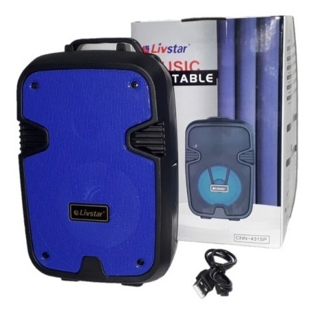 Caixa Amplificada Livstar Cnn 431sp Portatil Com Usb