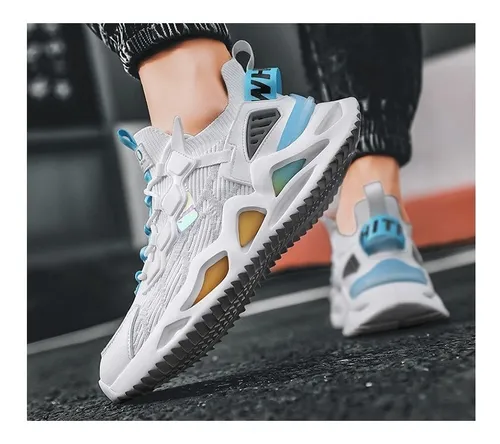 Tenis Blancos Hombre Moda Casual Cómodo Transpirable Running