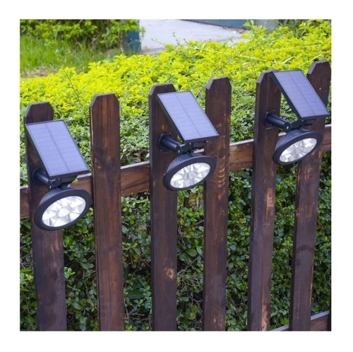Lampara Exterior Reflector Led Panel Solar 7 Colores