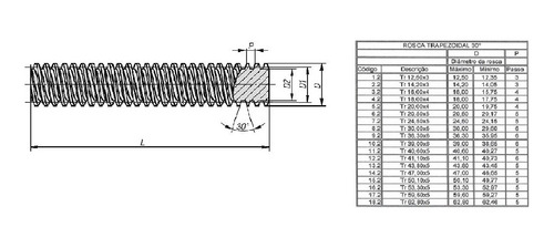 Pastilha Inserto Rosca Trapezoidal 22er 6.0 Tr Cx Com 10
