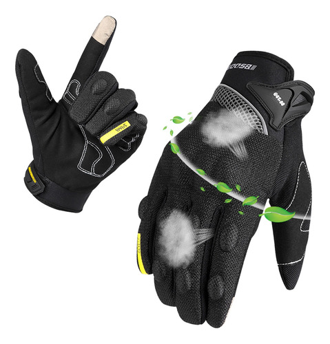 Guantes Para Moto Bicicleta Con Protecciones Pantalla Táctil