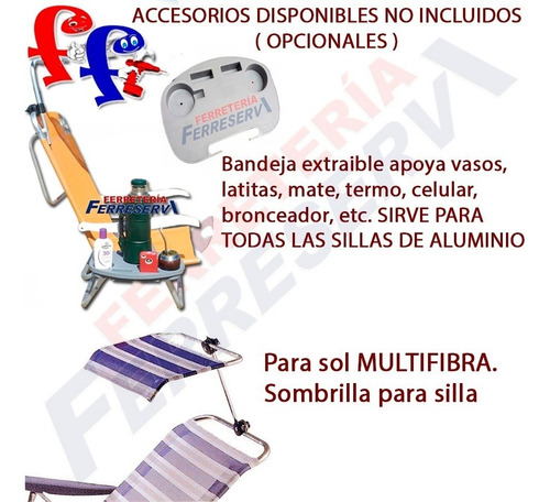 Ff Silla De Playa Hierro Verde Y Blanca Piscina Jardin