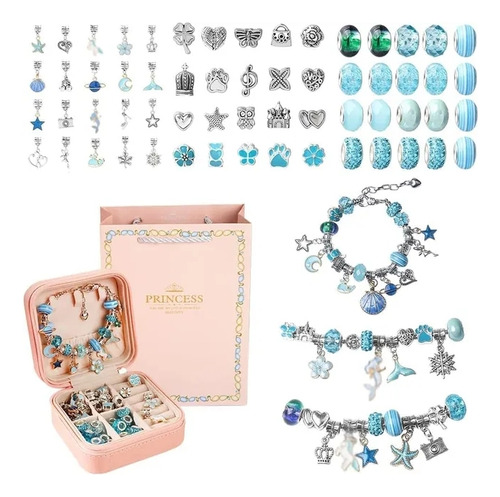 Kit De 68 Piezas Para Hacer Pulseras, Pulsera Princess Diy