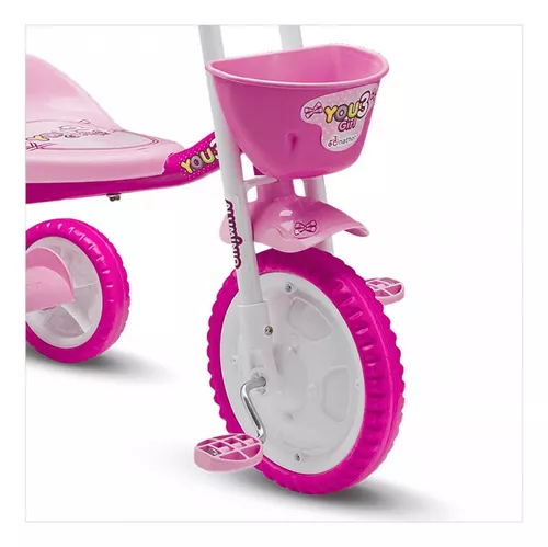 Triciclo Motoca Infantil You 3 Girl Nathor Rosa P/ Menina