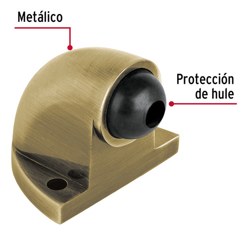 Tope Codo Laton Antiguo 48399 Hermex Color Dorado oscuro Forma Tipo codo