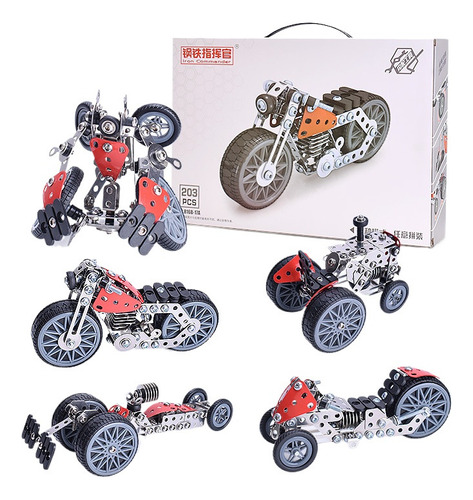 Modelo De Montaje De Motocicleta De Metal 3d For Niños Y