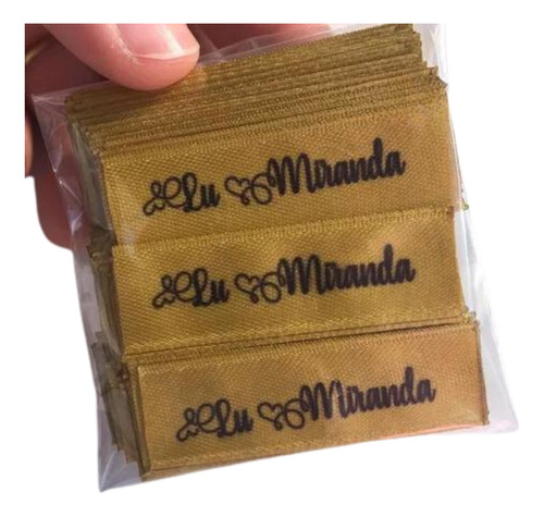 Etiquetas Personalizadas Tecido 1000u 1,5x6cm Cetim Gorgurão